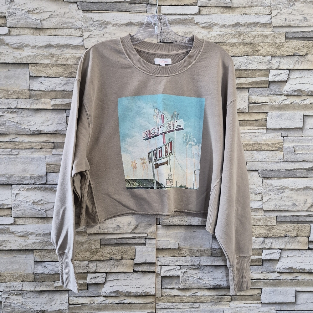 Colsie Sweater Size L Gray/Taupe Y2K Retro Distressed Streetwear Casual